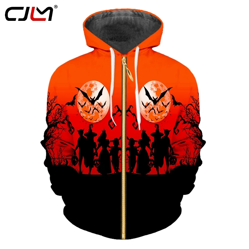 CJLM Winter Halloween Man Zipper Coat 3D Printed Bat Moon Men's Zip Hoodies Black Witch And Child Unisex Sweatshirt Wholesale
CJLM Winter Halloween Man Zipper Coat 3D Printed Bat Moon Men's Zip Hoodies Black Witch And Child Unisex Sweatshirt Wholesale