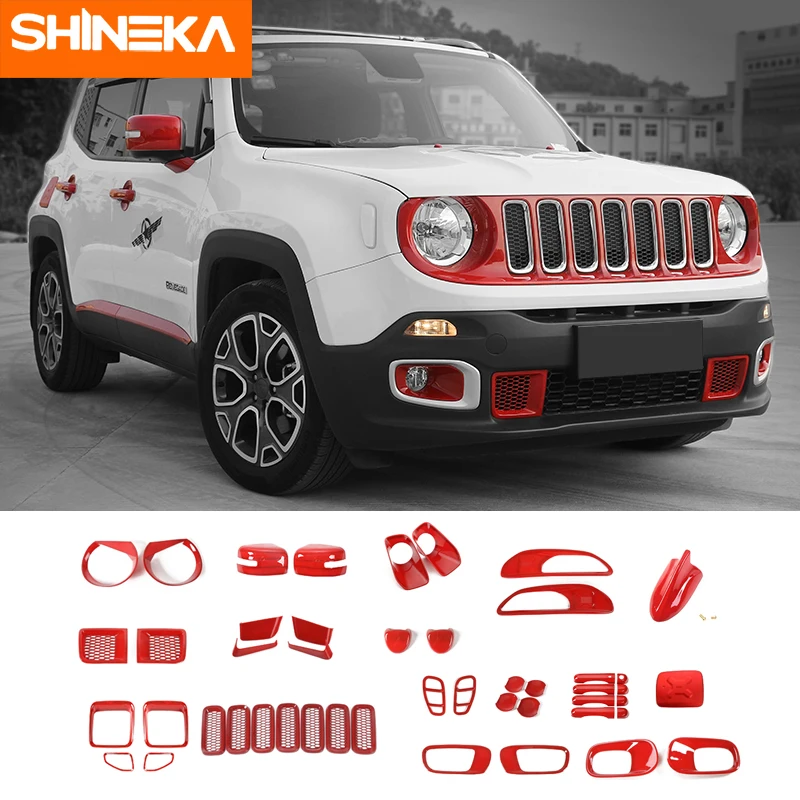 SHINEKA ABS Car Front Grille Head Tail Light lamp Door Handle Body Complete Set Decorative Stickers For Jeep Renegade 2016-2018
SHINEKA ABS Car Front Grille Head Tail Light lamp Door Handle Body Complete Set Decorative Stickers For Jeep Renegade 2016-2018