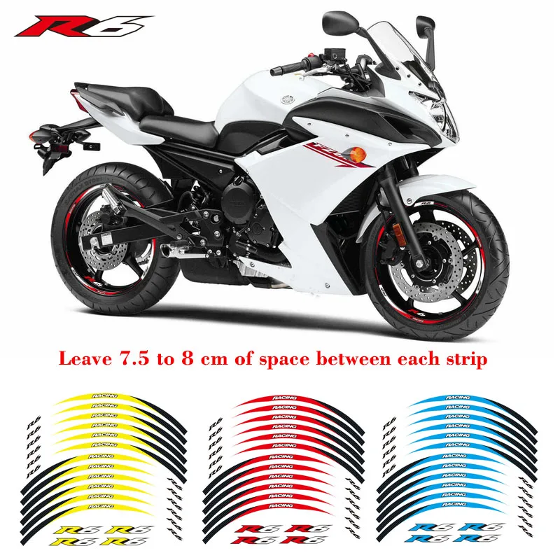 New high quality Motorcycle front&Rear Edge Outer Rim stripes Sticker 17inch Wheel Reflective waterproof Decals For YAMAHA YZFR6
New high quality Motorcycle front&Rear Edge Outer Rim stripes Sticker 17inch Wheel Reflective waterproof Decals For YAMAHA YZFR6