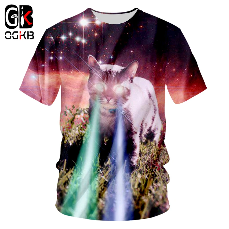 OGKB Men's O Neck Tee Shirts Cool Print Galaxy Space Cat Flash Light 3d T-shirt Male Short Sleeve Fit Slim Casual T Shirts Homme
OGKB Men's O Neck Tee Shirts Cool Print Galaxy Space Cat Flash Light 3d T-shirt Male Short Sleeve Fit Slim Casual T Shirts Homme