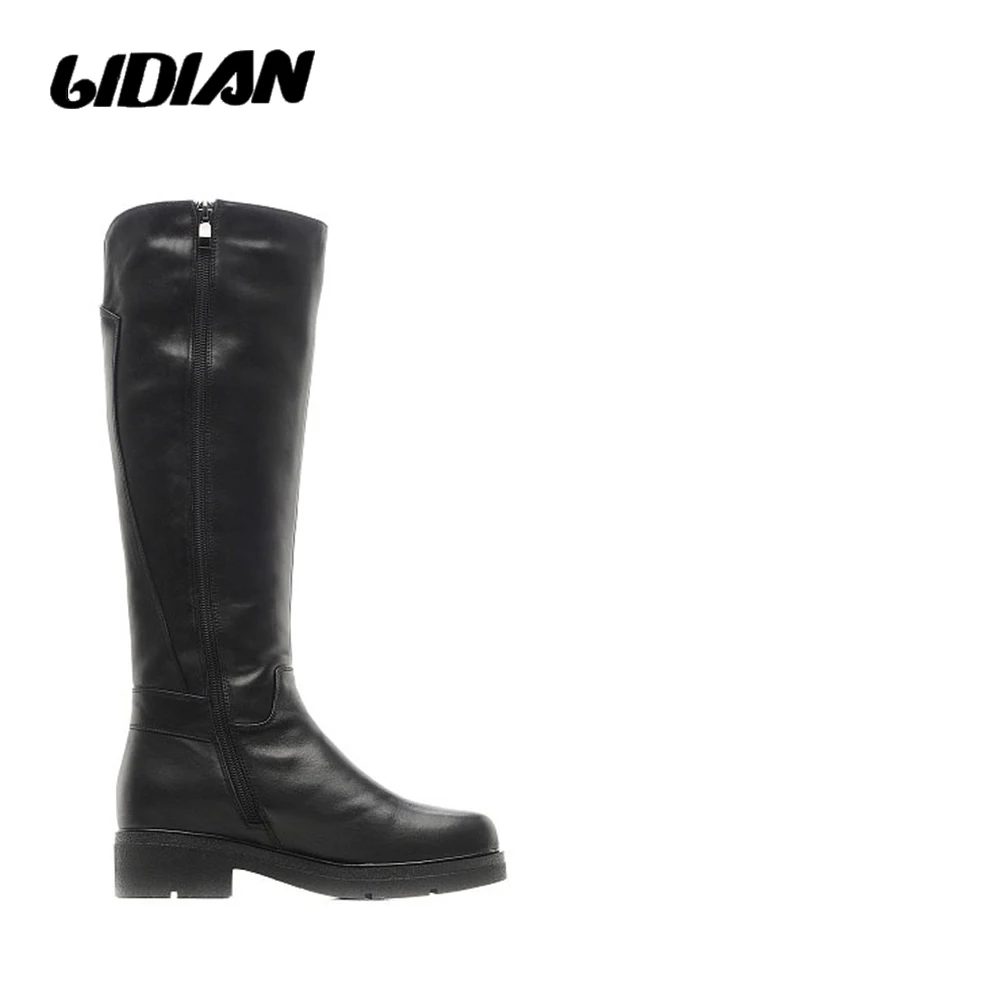 LIDIAN 2018 Women Genuine Leather Winter Boots Shoes Platform Knee high Quality leather H18 | Обувь