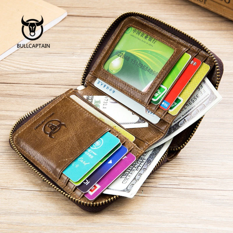 BULLCAPTAIN Genuine Leather Men Wallet Small Men Walet Zipper & Hasp Male Portomonee Short Coin Purse Brand Perse Carteira Gift
BULLCAPTAIN Genuine Leather Men Wallet Small Men Walet Zipper & Hasp Male Portomonee Short Coin Purse Brand Perse Carteira Gift