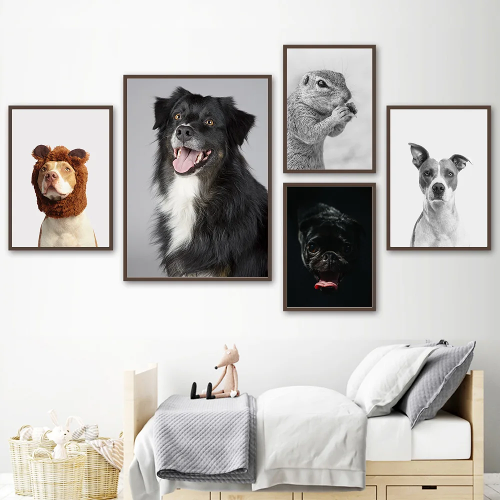 Cute Dog Pug Ground Squirrel Animal Nordic Posters and Prints Wall Art Canvas Painting Kids Wall Pictures For Living Room Decor
Cute Dog Pug Ground Squirrel Animal Nordic Posters and Prints Wall Art Canvas Painting Kids Wall Pictures For Living Room Decor