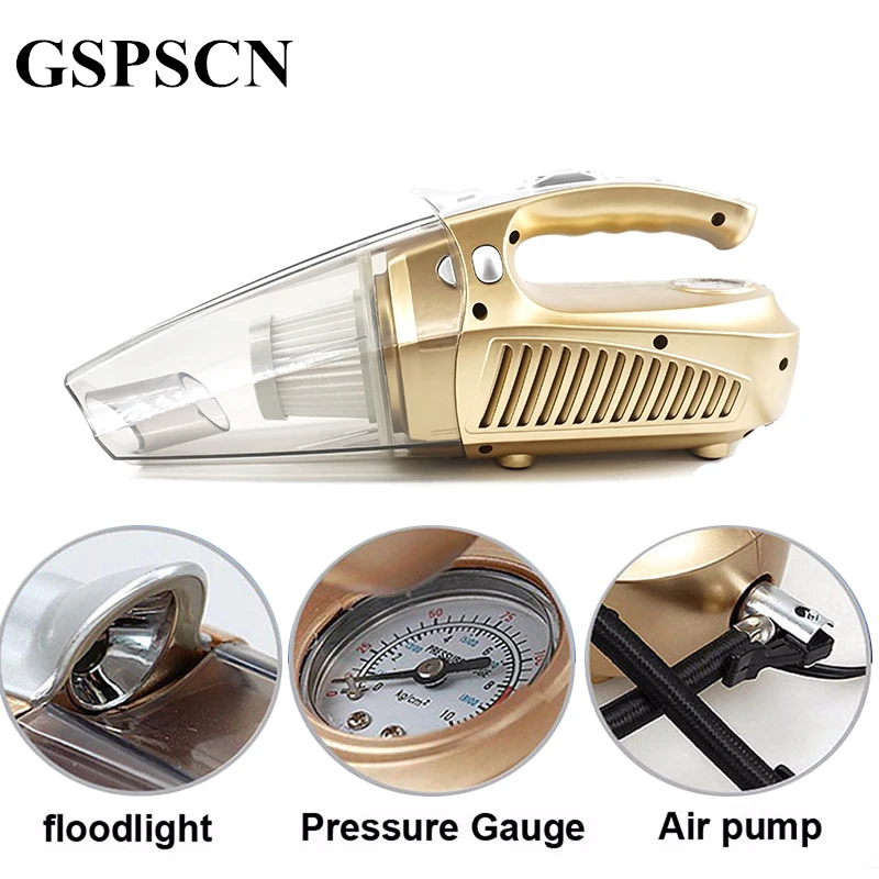 GSPSCN Multi-function Portable Car Vacuum Cleaner 12V 120W Wet and Aspirador Pressure Pneumatic Lighting Tire inflatable Pump
GSPSCN Multi-function Portable Car Vacuum Cleaner 12V 120W Wet and Aspirador Pressure Pneumatic Lighting Tire inflatable Pump