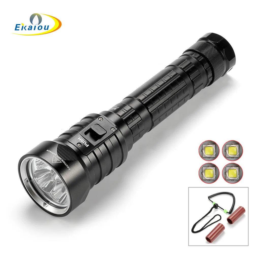 LED Diving flashlight DX4S XM-L U2 Underwater light Scuba lamp 100m White Light Led waterproof Torch for 16850 Battery
LED Diving flashlight DX4S XM-L U2 Underwater light Scuba lamp 100m White Light Led waterproof Torch for 16850 Battery