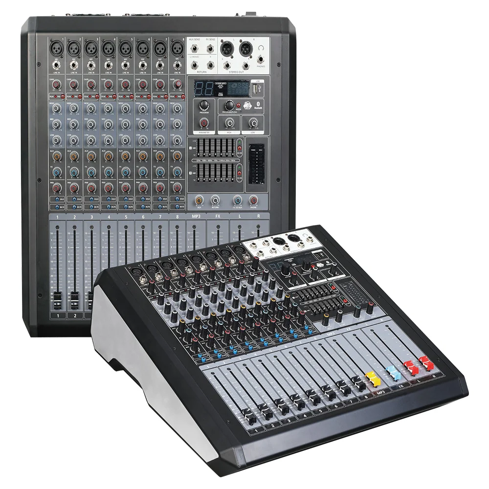 Mixing console recorder 48 V phantom power monitor AUX effect path 8-12 channel audio mixer USB comes with power amplifier JD
Mixing console recorder 48 V phantom power monitor AUX effect path 8-12 channel audio mixer USB comes with power amplifier JD