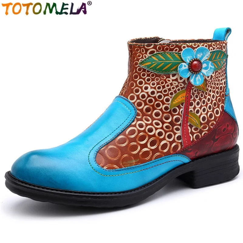 TOTOMELA Plus size 36-42 Genuine Cow leather boots women bohemia ladies ankle boots zipper Square Heel autumn winter boots
TOTOMELA Plus size 36-42 Genuine Cow leather boots women bohemia ladies ankle boots zipper Square Heel autumn winter boots