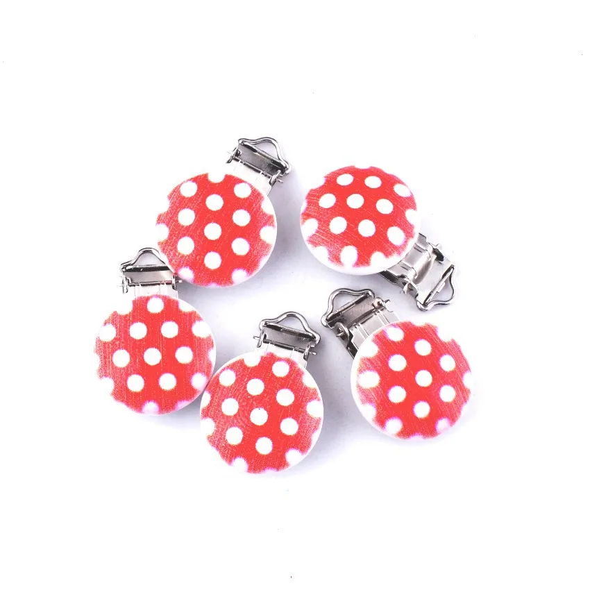 10PCs Baby Pacifier Clips Mixed Red Dot Pattern White Wood Metal Holders Cute Infant Soother Clasps Accessories 4.4x2.9cm
10PCs Baby Pacifier Clips Mixed Red Dot Pattern White Wood Metal Holders Cute Infant Soother Clasps Accessories 4.4x2.9cm