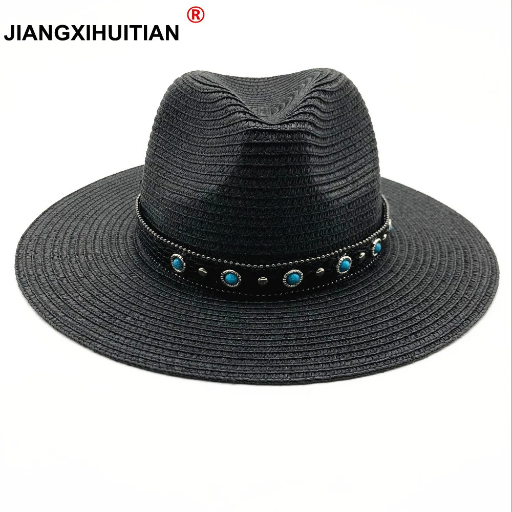2018 new Summer British gem Belt beading flat brimmed straw hat Shading sun hat Lady fashion beach hat men Jazz hat
2018 new Summer British gem Belt beading flat brimmed straw hat Shading sun hat Lady fashion beach hat men Jazz hat
