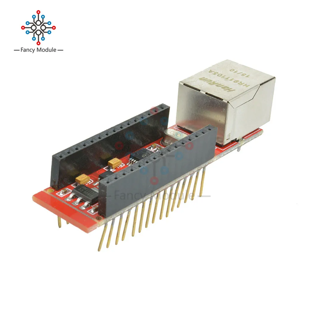ENC28J60 Ethernet Shield V1.0 For Arduino Nano V3 Ethernet Shield RJ45 HR911105A Webserver Module With Pins
ENC28J60 Ethernet Shield V1.0 For Arduino Nano V3 Ethernet Shield RJ45 HR911105A Webserver Module With Pins