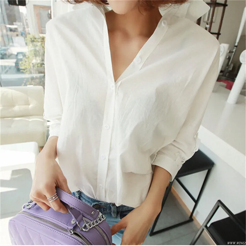 Women Summer Fashion OL Whiet Blouse Shirt Long Sleeve Stand Collar Tunic Tops Hollow-out Loose Blouse
Women Summer Fashion OL Whiet Blouse Shirt Long Sleeve Stand Collar Tunic Tops Hollow-out Loose Blouse