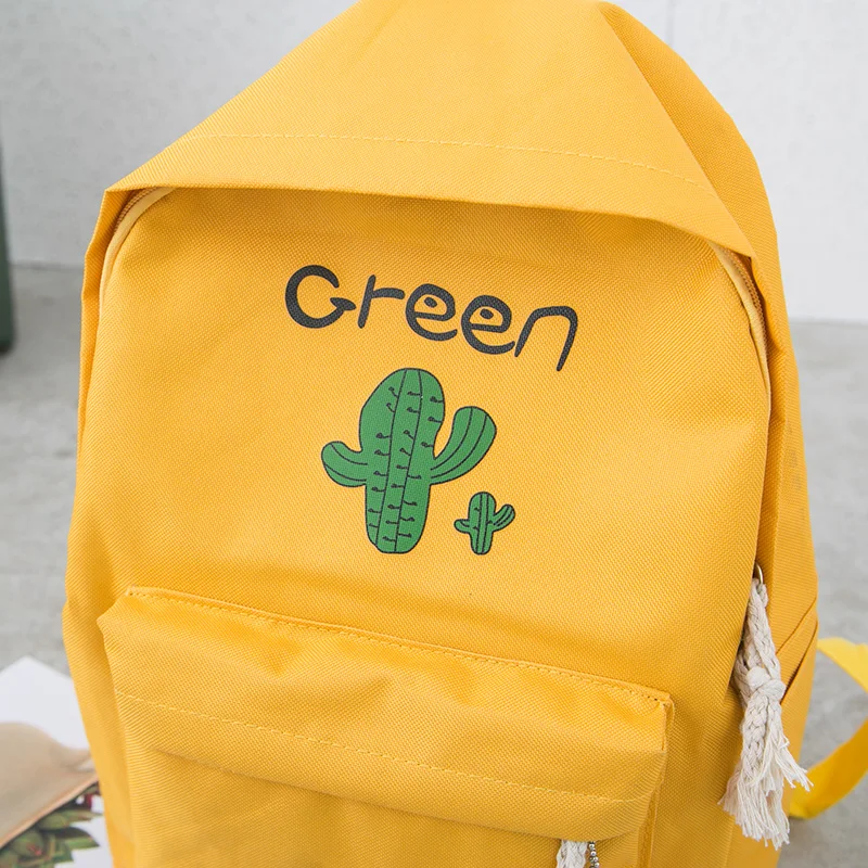 4 шт. Холщовый Школьный рюкзак набор для девочек подростков сумка на плечо с