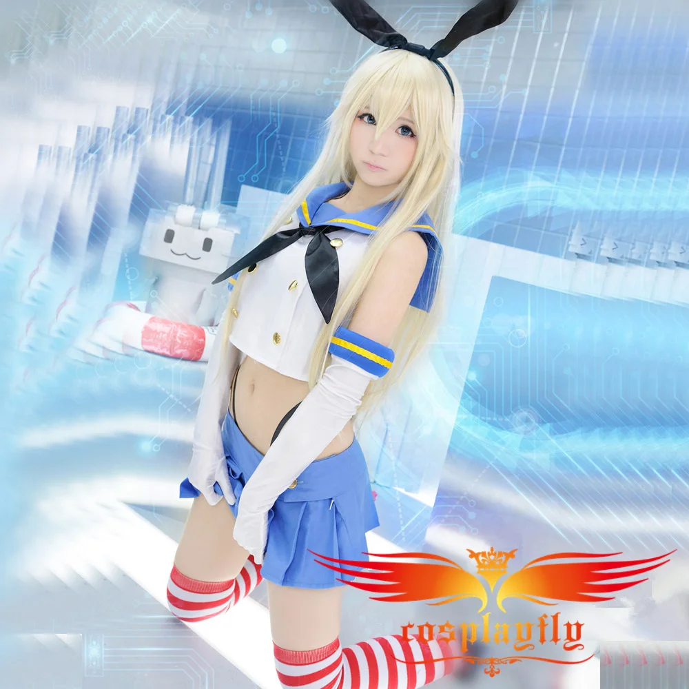 Аниме Kantai Collection Kancolle для девочки шимаказэ Kanmusu Shimakaze косплей костюм матроса