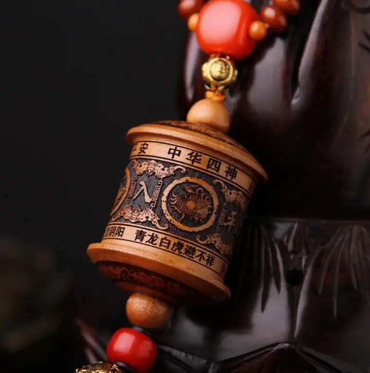 Chinese Peach Wood Carved Four God Of China Pendant Exquisite Agate Car Pendant Statue Gift
Chinese Peach Wood Carved Four God Of China Pendant Exquisite Agate Car Pendant Statue Gift
