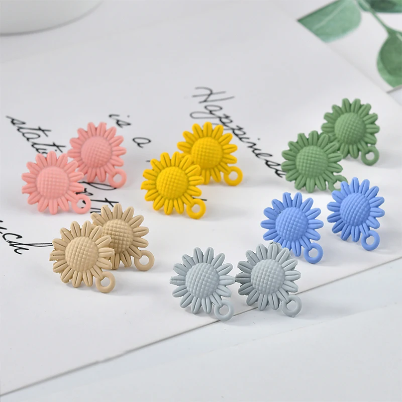 New Arrival 50pcs/Lot Rubber Enamel Alloy Sunflower Shape DIY Jewelry Findings Stud Earring Ornament Accessories Earrings Stud
New Arrival 50pcs/Lot Rubber Enamel Alloy Sunflower Shape DIY Jewelry Findings Stud Earring Ornament Accessories Earrings Stud
