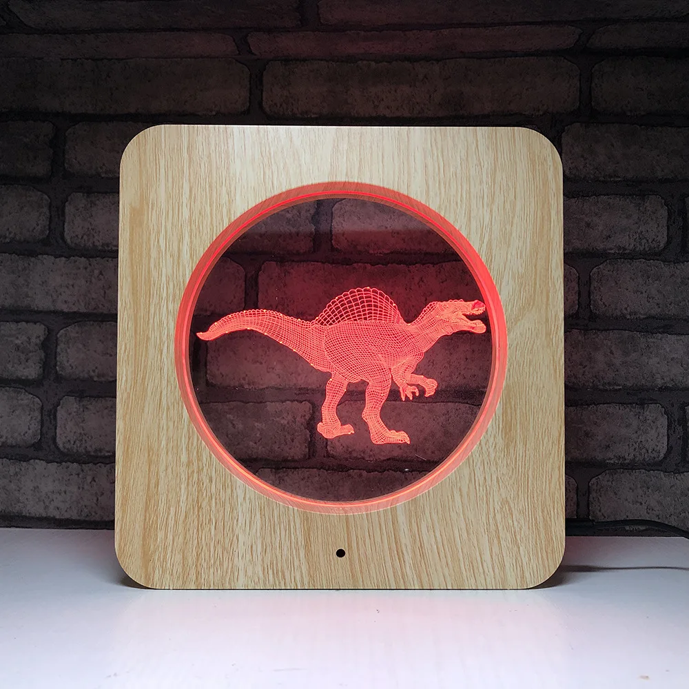 New Wooden Dinosaur 3D LED RGB Night Light 7 Color Change Desk Light Action Figures 487 Boys Girls Christmas Toys
New Wooden Dinosaur 3D LED RGB Night Light 7 Color Change Desk Light Action Figures 487 Boys Girls Christmas Toys