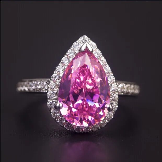 14K Pear Shape Pink 3CT Glorious Quality Solid White Gold Diamond Carbon Engagement Ring Women Wedding Romantic Jewelry
14K Pear Shape Pink 3CT Glorious Quality Solid White Gold Diamond Carbon Engagement Ring Women Wedding Romantic Jewelry