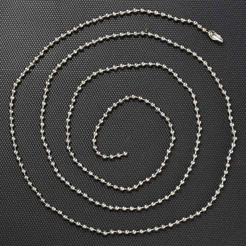 10pcs 2mm Wide Charm Stainless Steel Beads Beaded Round Beads Chain Necklace Fashion DIY Chain Necklace 70cm
10pcs 2mm Wide Charm Stainless Steel Beads Beaded Round Beads Chain Necklace Fashion DIY Chain Necklace 70cm