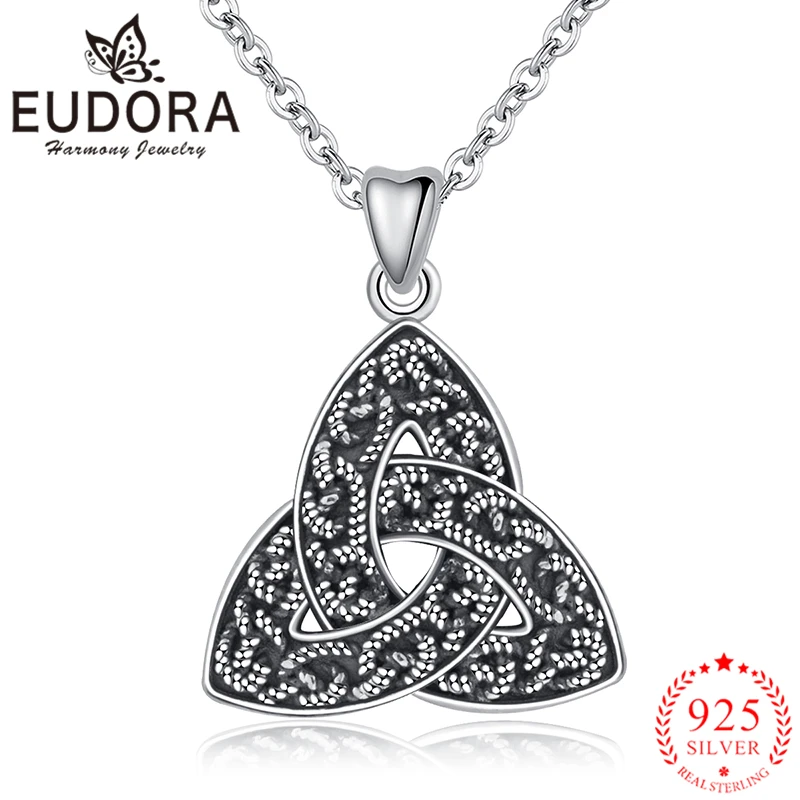 Ожерелье с кулоном Eudora из настоящего серебра 925 пробы Lucky Trinity Celtics, модное ювелирное изделие для женщин и девочек, подарок на день рождения
Ожерелье с кулоном Eudora из настоящего серебра 925 пробы Lucky Trinity Celtics, модное ювелирное изделие для женщин и девочек, подарок на день рождения