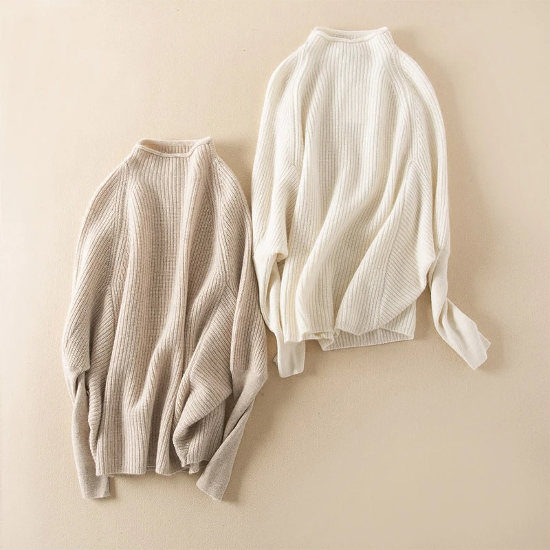 pure goat cashmere knit women fashion wide loose pullover sweater batwing sleeve half-high collar beige claret 16colors S/M/L
pure goat cashmere knit women fashion wide loose pullover sweater batwing sleeve half-high collar beige claret 16colors S/M/L