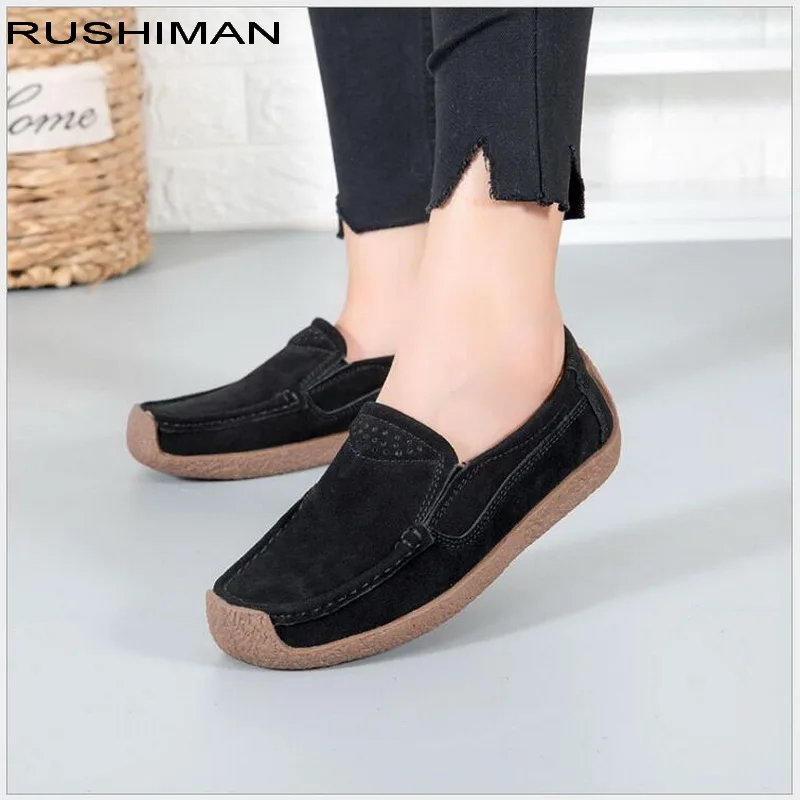 RUSHIMAN Spring Autumn Women Casual Shoes Suede Leather Slip-On Women Flats Platform Shoes Woman Moccasins Loafers Shoes
RUSHIMAN Spring Autumn Women Casual Shoes Suede Leather Slip-On Women Flats Platform Shoes Woman Moccasins Loafers Shoes
