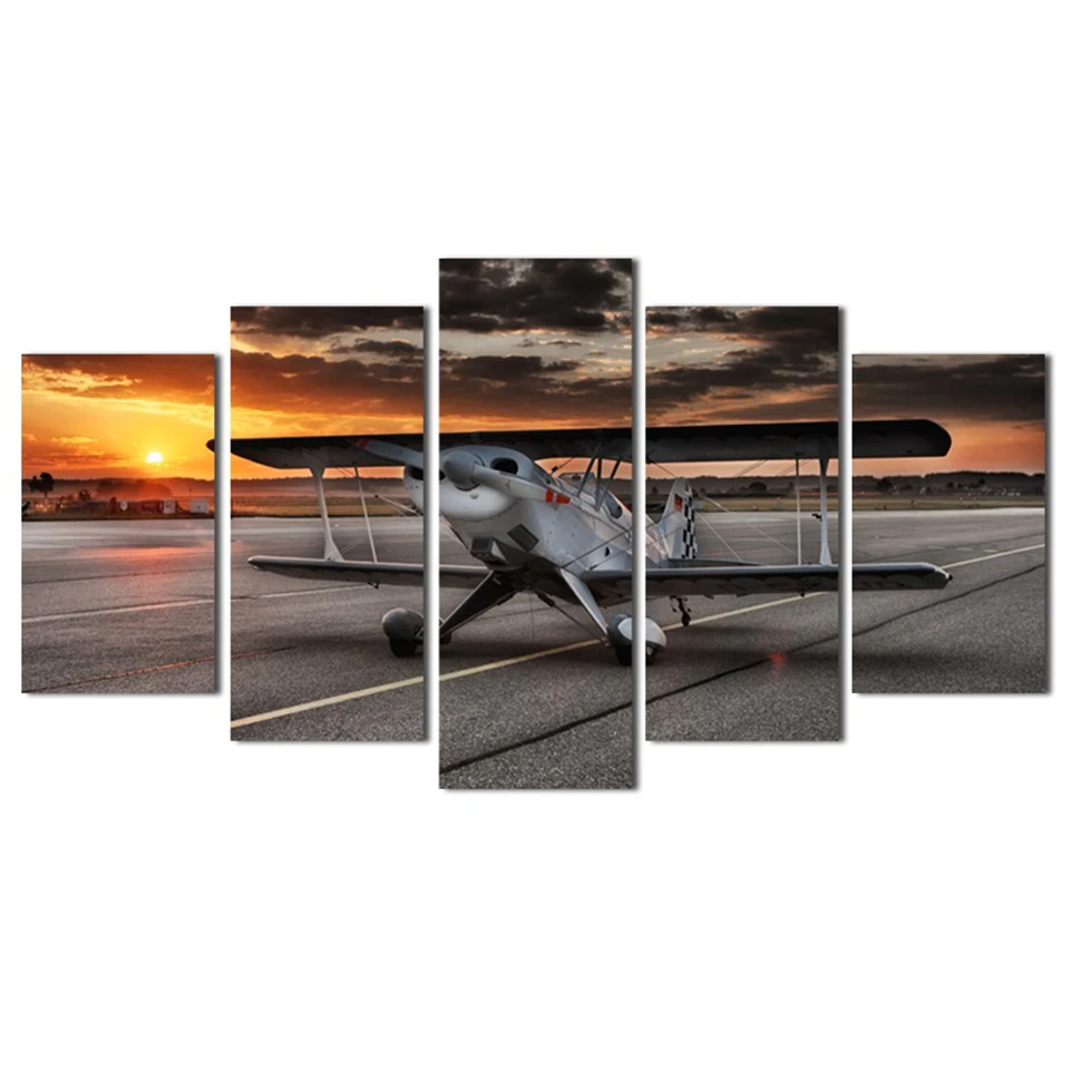 Pictures Framework HD Printed Modern Canvas 5 Panel Plane Sunset Landscape Home Decor Living Room Wall Art Painting Modular
Pictures Framework HD Printed Modern Canvas 5 Panel Plane Sunset Landscape Home Decor Living Room Wall Art Painting Modular