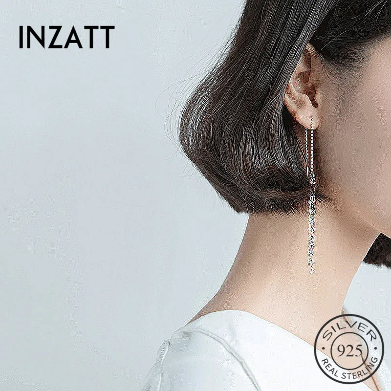 INZATT Bohemia Elegant 3mm Heart Long Tassel Dangle Drop Earrings For Women Charm Silver 925 Fashion Jewelry Romantic Gifts
INZATT Bohemia Elegant 3mm Heart Long Tassel Dangle Drop Earrings For Women Charm Silver 925 Fashion Jewelry Romantic Gifts