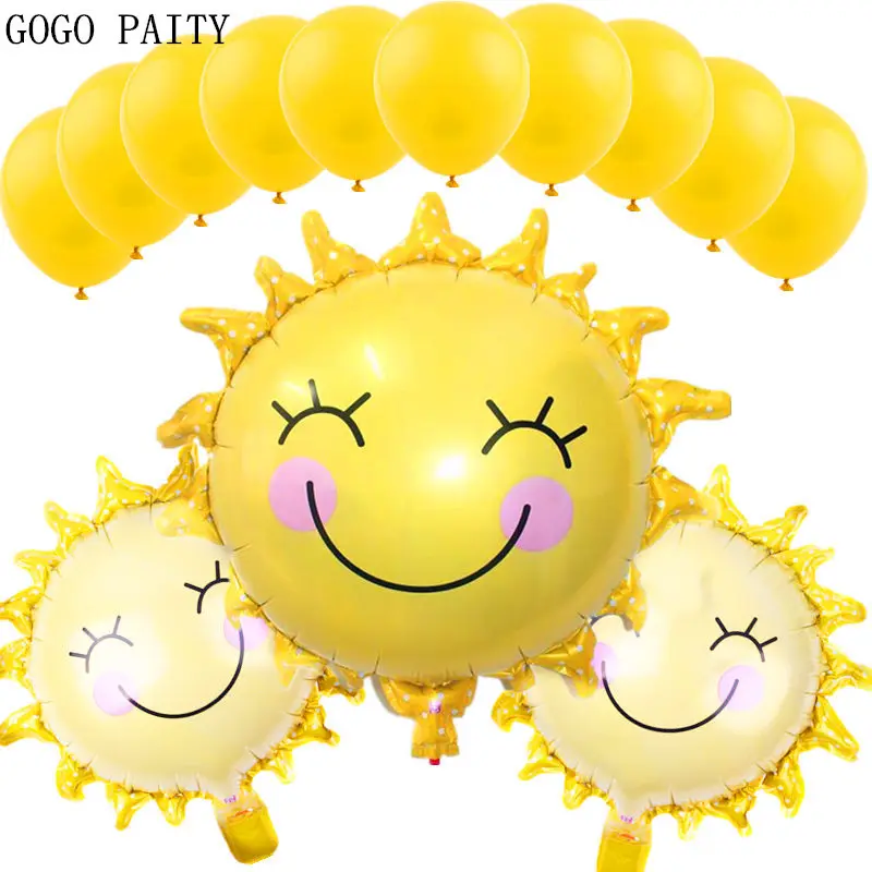 GOGO PAITY Новые 13 шт./лот смайлик солнце воздушные шары детский день украшение