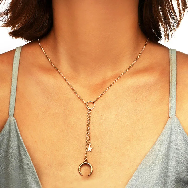 Bohemia Style Star Moon Tassel Pendant Necklaces Women Elegant Gold Chain Geometric Heart Clavicle Necklace Jewelry Gift YN41
Bohemia Style Star Moon Tassel Pendant Necklaces Women Elegant Gold Chain Geometric Heart Clavicle Necklace Jewelry Gift YN41