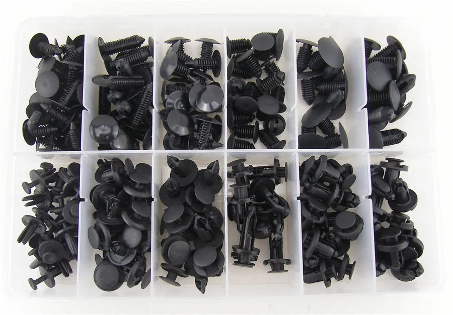 330 Clips ABS Black New Car Push Retainer Type Pins Nail Rivet Cap Trunk Cover Trim Moulding Fit For GM Ford Honda
330 Clips ABS Black New Car Push Retainer Type Pins Nail Rivet Cap Trunk Cover Trim Moulding Fit For GM Ford Honda