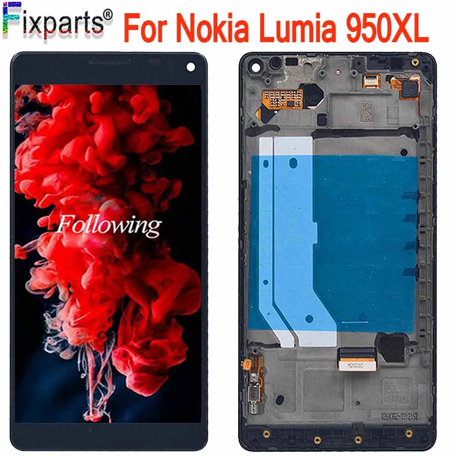 Черный ЖК дисплей 5 7 дюйма для Microsoft Nokia Lumia 950Xl сенсорный экран с дигитайзером в