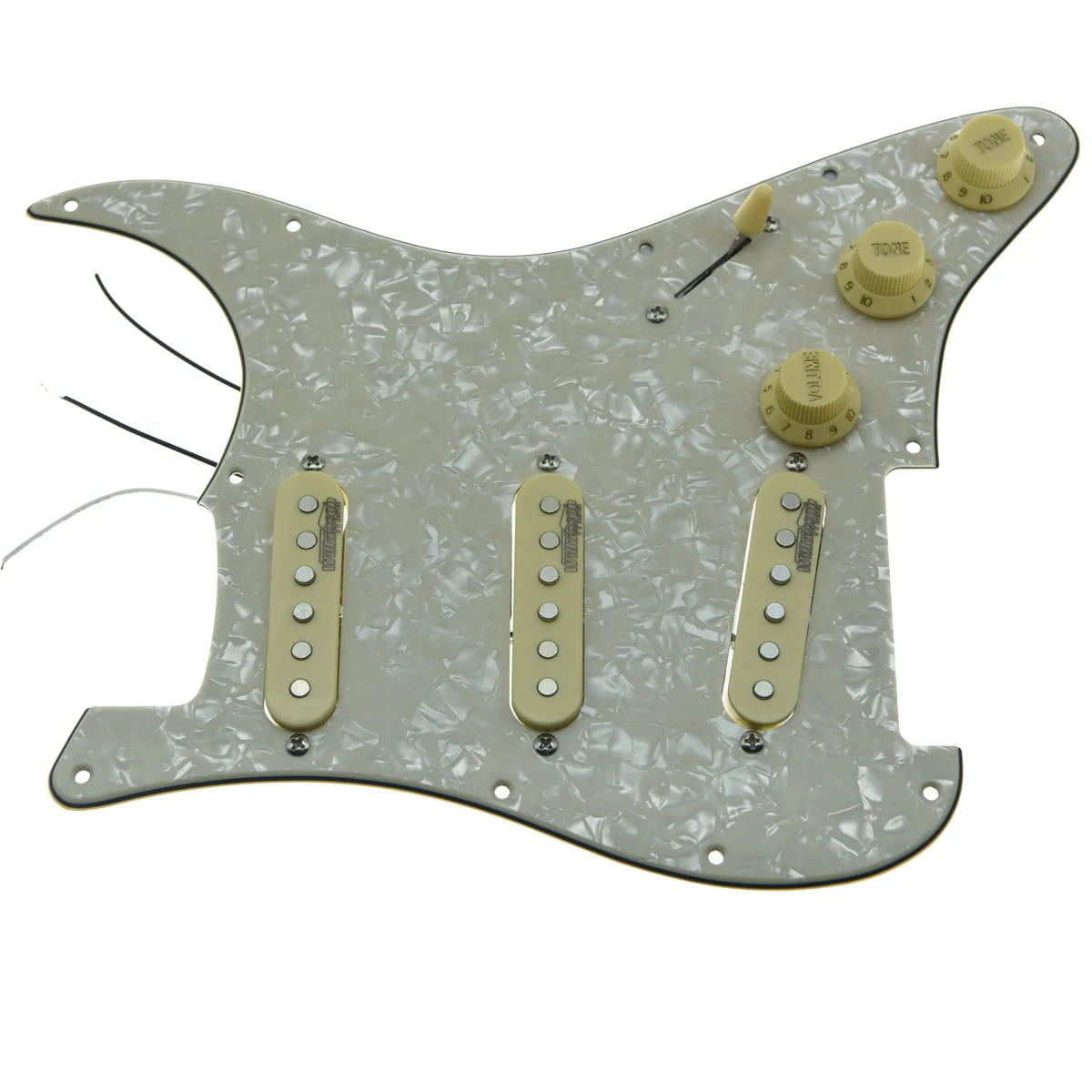 KAISH Loaded Electric Guitar Pickguard Prewired Pickguard with Wilkinson Pickups for Fender for Stratocaster Made In USA /Mexico
KAISH Loaded Electric Guitar Pickguard Prewired Pickguard with Wilkinson Pickups for Fender for Stratocaster Made In USA /Mexico