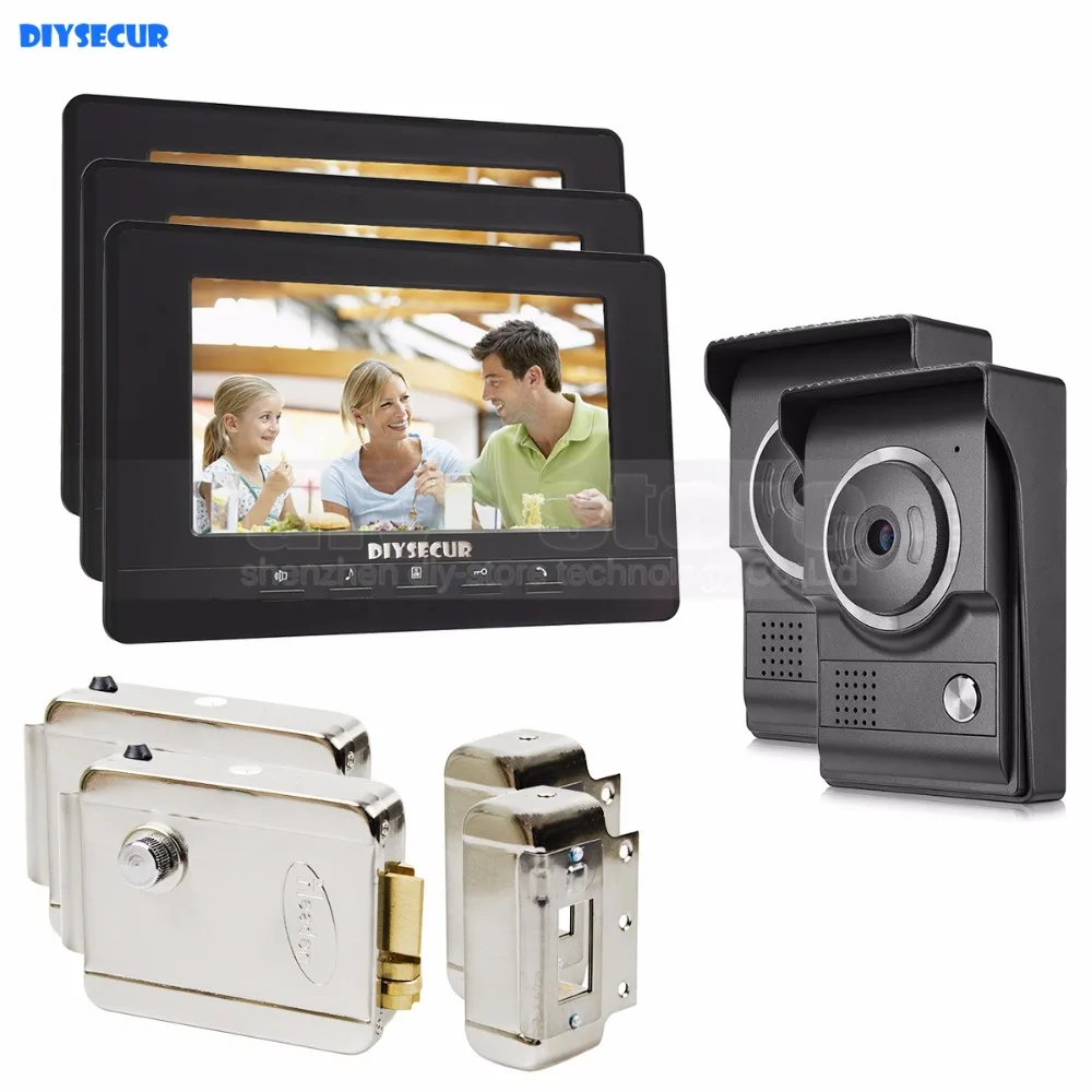 DIYSECUR 7 дюймов видеодомофон видео домофон 700TV линия ИК ночного видения HD камера + электрический замок для домашнего офиса Завод 2V3
DIYSECUR 7 дюймов видеодомофон видео домофон 700TV линия ИК ночного видения HD камера + электрический замок для домашнего офиса Завод 2V3