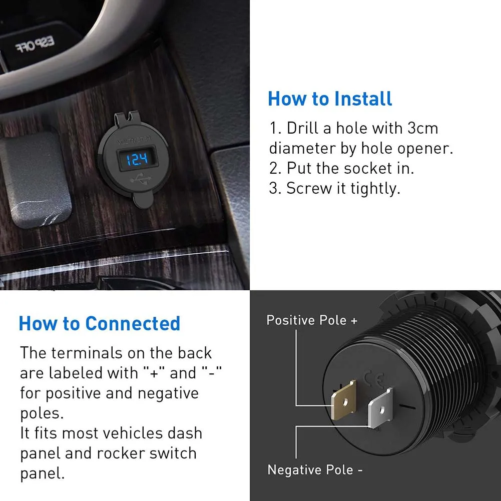 QC3.0 Metal Quick Charging Car Motorcycle Refitted USB Charger For Mobile Phone Tablet Phone Quick Charging Adapter
QC3.0 Metal Quick Charging Car Motorcycle Refitted USB Charger For Mobile Phone Tablet Phone Quick Charging Adapter