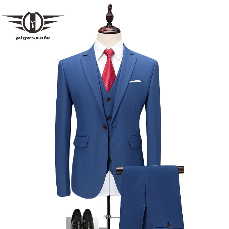 Plyesxale Blue Red Gray Purple White Wedding Suits For Men Slim Fit 3 Piece Business Formal Suit 5XL 6XL Brand Clothing Q496
Plyesxale Blue Red Gray Purple White Wedding Suits For Men Slim Fit 3 Piece Business Formal Suit 5XL 6XL Brand Clothing Q496