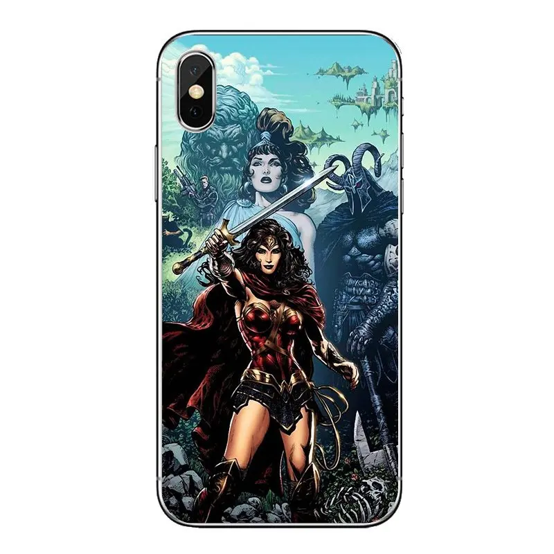 Для iPod Touch iPhone 4 4S 5 5S 5C SE 6 S 7 8 X XR XS плюс MAX винтаж поп-арт женщин сексуальная Wonder Woman