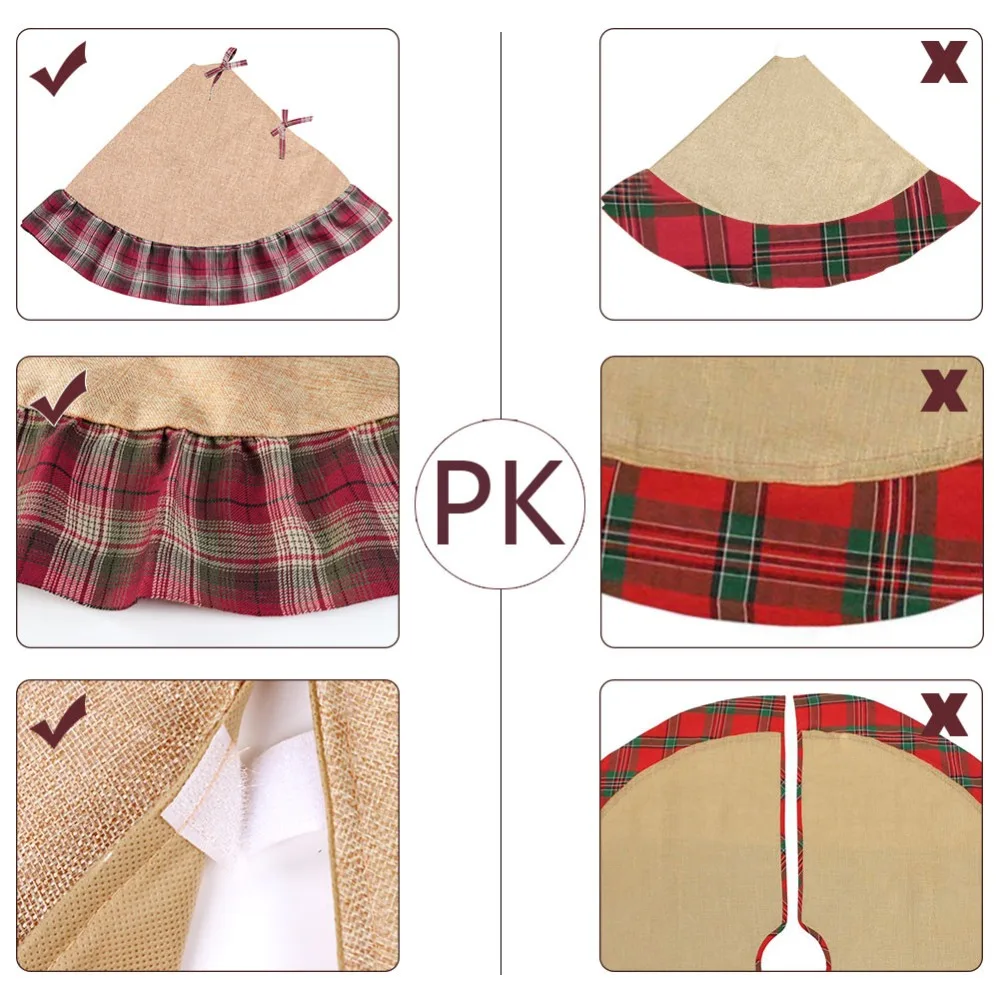 OurWarm Burlap Plaid Christams Tree Skirt 48inch Red Ruffle Edge Cover Base Decoration Xmas Tree Cover Decor New Year Decoration
OurWarm Burlap Plaid Christams Tree Skirt 48inch Red Ruffle Edge Cover Base Decoration Xmas Tree Cover Decor New Year Decoration