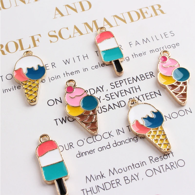 10 pcs Oil Drop Ice Cream Popsicle Charms Bracelet DIY Summer Gold Metal Pendant Enamel Charms Earring Jewelry Accessories YZ138
10 pcs Oil Drop Ice Cream Popsicle Charms Bracelet DIY Summer Gold Metal Pendant Enamel Charms Earring Jewelry Accessories YZ138