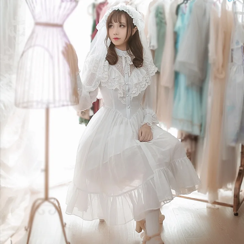 Lolita White Lace Dress Women Organza Lacing Floral Hollow Ruffle Princess Dress Lantern Sleeve Ladies Dresses Vestidos V319
Lolita White Lace Dress Women Organza Lacing Floral Hollow Ruffle Princess Dress Lantern Sleeve Ladies Dresses Vestidos V319
