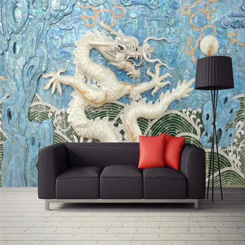 Custom wallpaper new Chinese style embossed dragon 3D mural background wall high-grade waterproof material
Custom wallpaper new Chinese style embossed dragon 3D mural background wall high-grade waterproof material