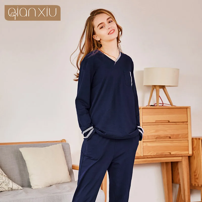 Couple style Solid pajamas lingerie confortable Solid color home clothes Full-Length Pants Long Sleeve Casual wear Home Wear
Couple style Solid pajamas lingerie confortable Solid color home clothes Full-Length Pants Long Sleeve Casual wear Home Wear