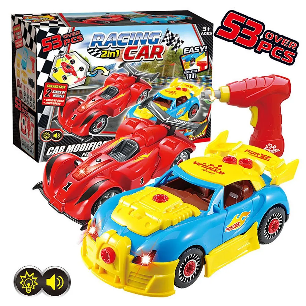 4 In 1 DIY Assembly Car Model Building Kit Kids Drill Screws Toys Take Apart Racing Car with Lights and Sound Building Car Model
4 In 1 DIY Assembly Car Model Building Kit Kids Drill Screws Toys Take Apart Racing Car with Lights and Sound Building Car Model