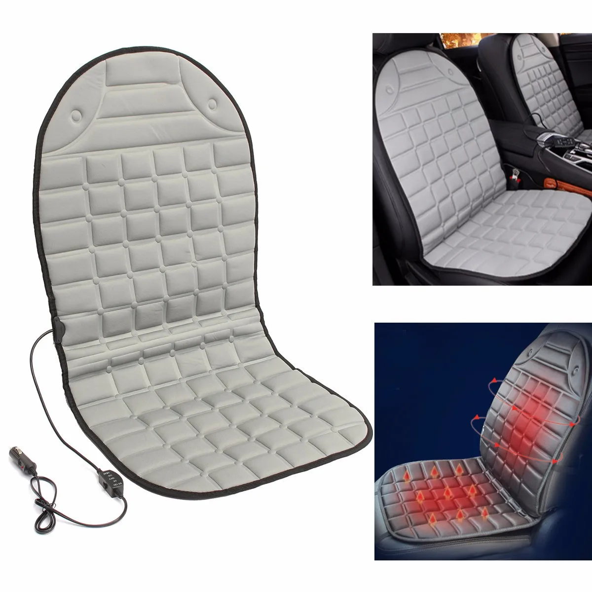 12V Car Electric Heated Pad Car Van Front Seat Cover Padded Thermal Cushion Electric Heated Car Seats Auto Hot Seat Cushion
12V Car Electric Heated Pad Car Van Front Seat Cover Padded Thermal Cushion Electric Heated Car Seats Auto Hot Seat Cushion