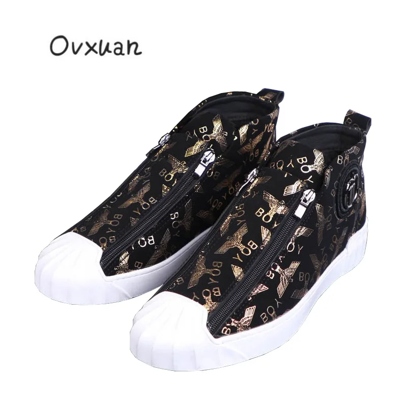 OVXUAN British Street Style Ankle Boots Wrap Toes Eagle Printed Leather Metal Skateboard Shoes Men Booties Fashion Botas Hombre
OVXUAN British Street Style Ankle Boots Wrap Toes Eagle Printed Leather Metal Skateboard Shoes Men Booties Fashion Botas Hombre