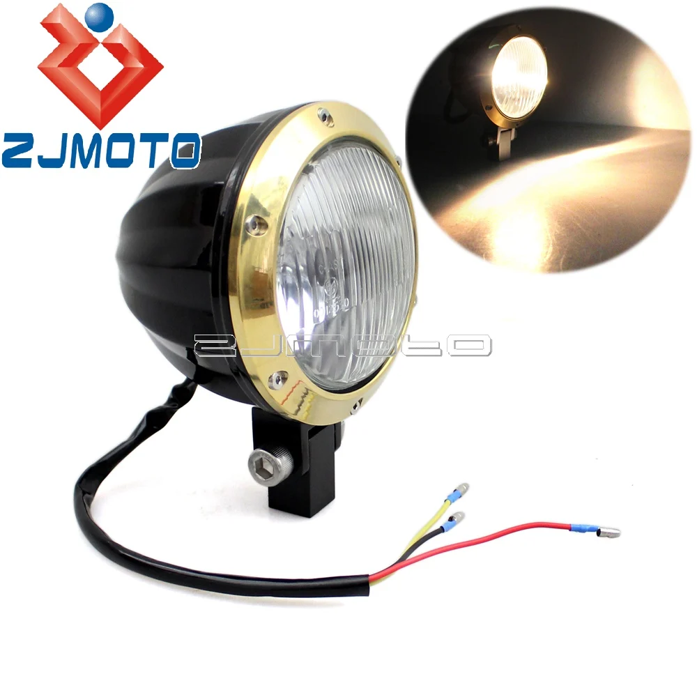 Motorcycle Retro Custom Headlight 3.5" Brass Ring Front Head Lamp For Harley Honda Yamaha CG125 GN125 CB CL Cafe Racer Cruiser
Motorcycle Retro Custom Headlight 3.5" Brass Ring Front Head Lamp For Harley Honda Yamaha CG125 GN125 CB CL Cafe Racer Cruiser