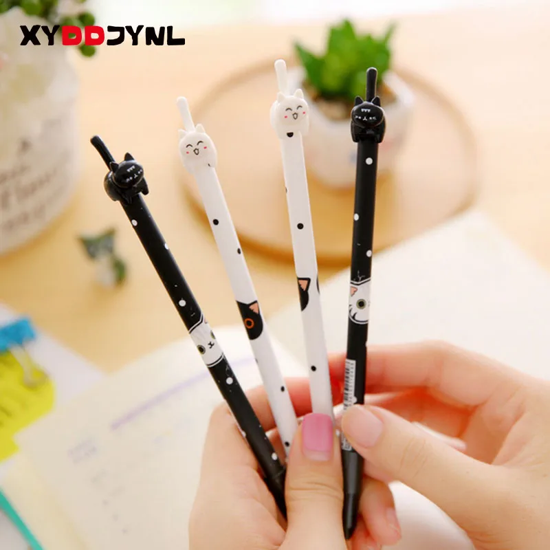 4 Pcs/Lot Kawaii Cat Gel Pen Cute Cats Click Type 0.38mm Black Ink Pens Stationery Canetas Escolar School Supplies
4 Pcs/Lot Kawaii Cat Gel Pen Cute Cats Click Type 0.38mm Black Ink Pens Stationery Canetas Escolar School Supplies