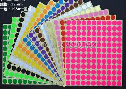 Free shipping wholesales colorful round blank paper stickers dia.1.3cm 1980pcs a lot/gift packing labels/price tag/DIY stickers
Free shipping wholesales colorful round blank paper stickers dia.1.3cm 1980pcs a lot/gift packing labels/price tag/DIY stickers