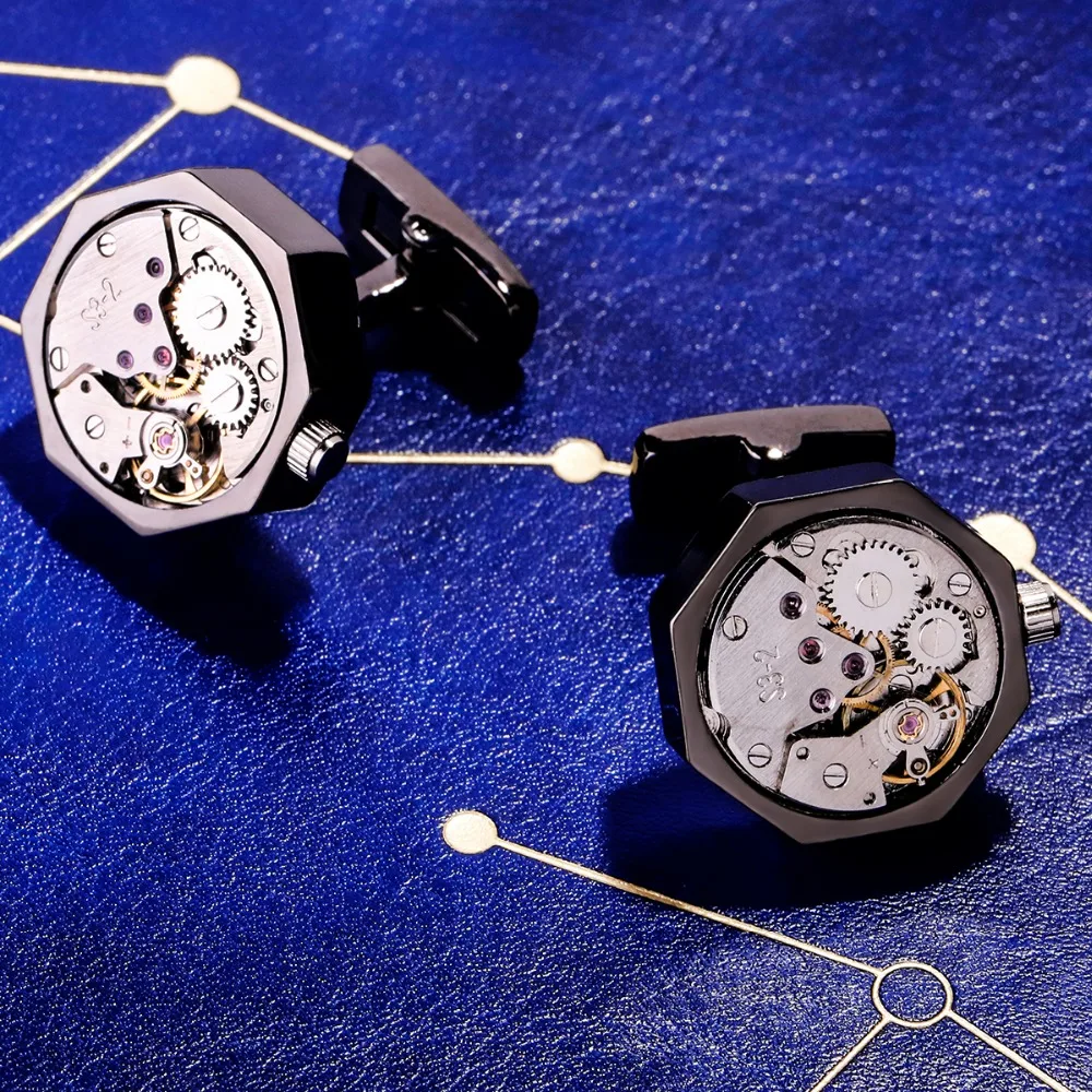 MAISHENOU Shirt Mechanical Movement Cufflinks for men's Gift Brand black button Punk cuff links male High Quality Jewellery
MAISHENOU Shirt Mechanical Movement Cufflinks for men's Gift Brand black button Punk cuff links male High Quality Jewellery