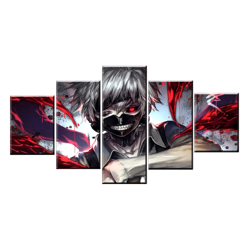 Modern Canvas HD Printed Painting Picture Home Decor 5 Panel Tokyo Ghoul Ken Kaneki Mask Anime Poster Wall Art Modular Framework
Modern Canvas HD Printed Painting Picture Home Decor 5 Panel Tokyo Ghoul Ken Kaneki Mask Anime Poster Wall Art Modular Framework