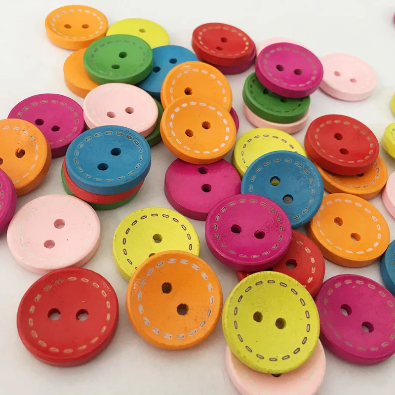 100pcs creative cartoon colorful 2holes wood buttons 15mm dishes wooden decorative buttons for crafts sewing decorative buttons
100pcs creative cartoon colorful 2holes wood buttons 15mm dishes wooden decorative buttons for crafts sewing decorative buttons